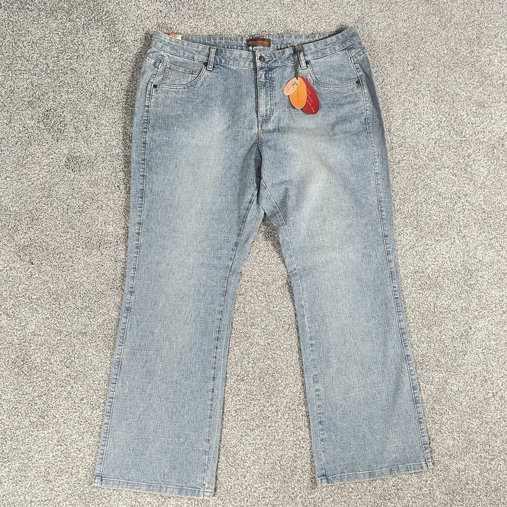 Lee One True Fit Jeans No Gap Waist Slimmer Leg Light Wash Size 20WM NEW